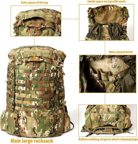 MT MIlitary FILBE Main Rucksack Army Tactical Assault Backpack with External Curve Frame System Multicam in Saudi Arabia