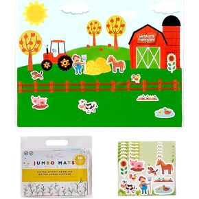 ReadyMama Essentials Disposable Placemats For Baby Placemat W/ Stickers-XL Toddler - Non Toxic Kids That Stick -18x24 Restaurants 20 Toddlers in Saudi Arabia