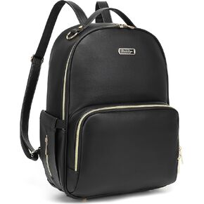 Beaulyn Leather Diaper Bag Backpack, Baby Diaper Bag with Changing Pad, Large Capacity 14 Pockets Waterproof Travel Backpack for Women Mom, New Mom Gifts for Women