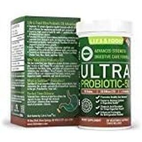 Life & Food Ultra Probiotic 50 Billion CFU w/Sunfiber Prebiotics - Once Daily Time Release Caps, Shelf Life Protection (60ct) in Saudi Arabia