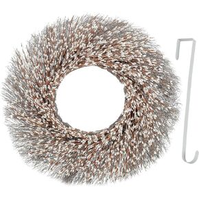 Yueyela 24 بوصة إكليل التوت الأبيض، إكليل أبيض الباب الأمامي، عام كامل التوت الاصطناعي إكليل يدويا مع 1 إكليل شماعات جدار نافذة حديقة الديكور، ديكور الزفاف، هدية (أبيض، 24 بوصة) in Kuwait