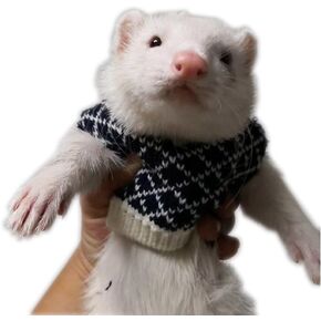 FULUE Ferret Vest Clothes Clothing，Ferret Accessories Kit Outfit (Christmas Sweater)