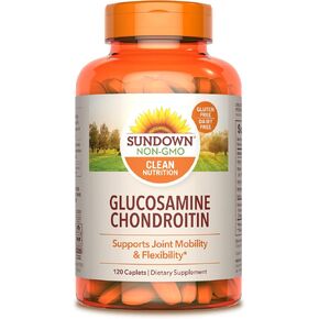 Sundown الجلوكوزامين كوندرويتين، مكمل دعم المفاصل، مع الكالسيوم وفيتامين د3، 120 كبسولة in Kuwait