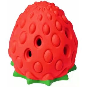HSRBO Strawberry Chew Toy for Dogs,Natural Rubber Balls for Aggressive Chews,Cleans Teeth and Gums,Treat Food Dispensing Toys, Indestructible Dog Toys, Toy for Dog Interactive in Saudi Arabia