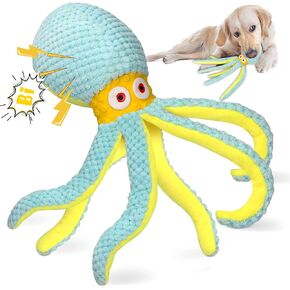 VIWIK Dog Toys for Chewers, Puppy Toys for Boredom and Stimulating, Dog Squeaky Toys Octopus, Interactive Dog Toys No Stuffing for Smart Dogs, Soft Plush Dog Chew Toys, for Dogs in Kuwait