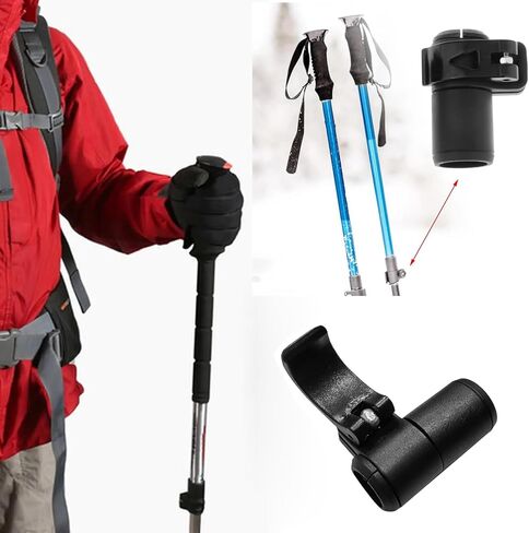 SquEqu 2 Pack Walking Stick External Lock Replacement Trekking Poles Quick Release Flip Locks Clip for Outdoor Lever Hiking Climbing Snowshoeing Backpacking Walking Mountaineer OD 18mm in Kuwait