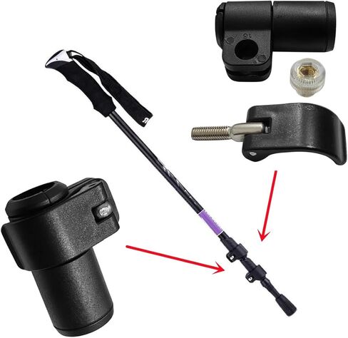 SquEqu 2 Pack Walking Stick External Lock Replacement Trekking Poles Quick Release Flip Locks Clip for Outdoor Lever Hiking Climbing Snowshoeing Backpacking Walking Mountaineer OD 18mm in Kuwait