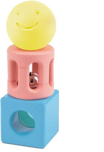 هيب خشخيشة هندسية | العاب خشخيشة ملونة لحديثي الولادة والرضع والاطفال الصغار، مجموعة العاب تعليمية مبكرة من 3 قطع in Saudi Arabia