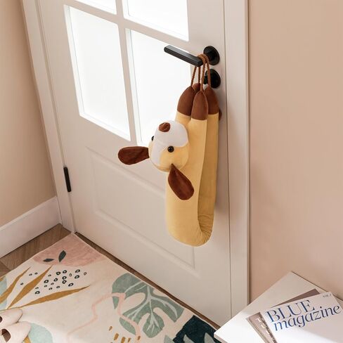 Sunolga 38" Weighted Door Draft Stopper Under Door Noise Air Stopper 2.4LB, Dog Shape Sound Proof Draft Guard for Doors and Windows, Brown in Saudi Arabia