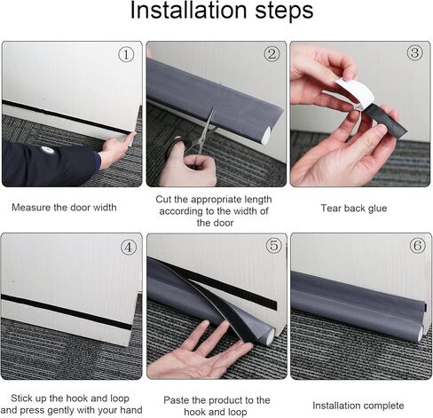 سدادة مسودة الباب، سدادات مسودة تحت الباب 91.48 سم، قاعدة مانعة لمسودة الباب قابلة للتعديل لعازل للصوت، عزل الهواء الساخن والبارد والغبار والدخان والرياح والنسيم (بني، عبوة واحدة) in Kuwait