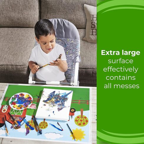 ReadyMama Essentials Disposable Placemats For Baby Placemat W/ Stickers-XL Toddler - Non Toxic Kids That Stick -18x24 Restaurants 20 Toddlers in Saudi Arabia