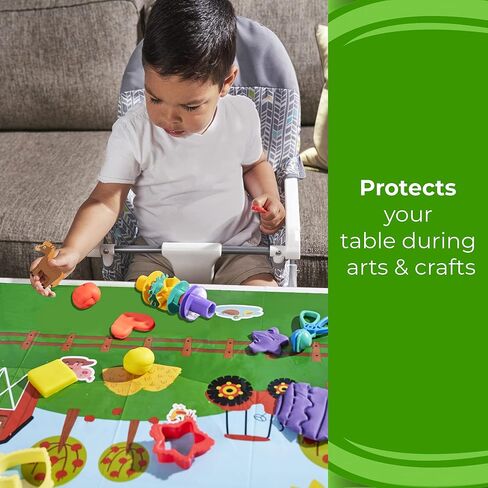 ReadyMama Essentials Disposable Placemats For Baby Placemat W/ Stickers-XL Toddler - Non Toxic Kids That Stick -18x24 Restaurants 20 Toddlers in Saudi Arabia