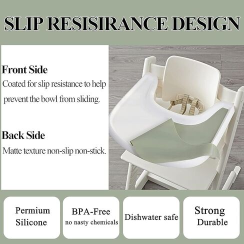 Silicone Tray Placemat Compatible with Stokke Tripp Trapp High Chair, Non-Sticky in Kuwait