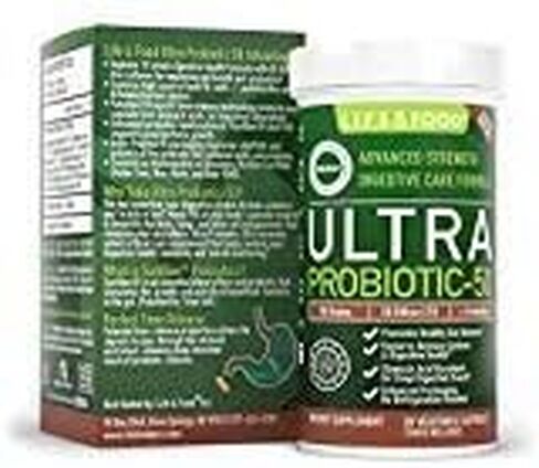البريبايوتكس والبروبيوتيك 50 مليار وحدة تشكيل مستعمرة للنساء والرجال - بروبيوتيك Bifidobacterium Lactobacilli الذي يتم إطلاقه بمرور الوقت لصحة الجهاز الهضمي، وتخفيف الانتفاخ، صنع في الولايات المتحدة الأمريكية، بروبيوتيك حي للشريعة اليهودية مع ألياف الشمس  in Saudi Arabia