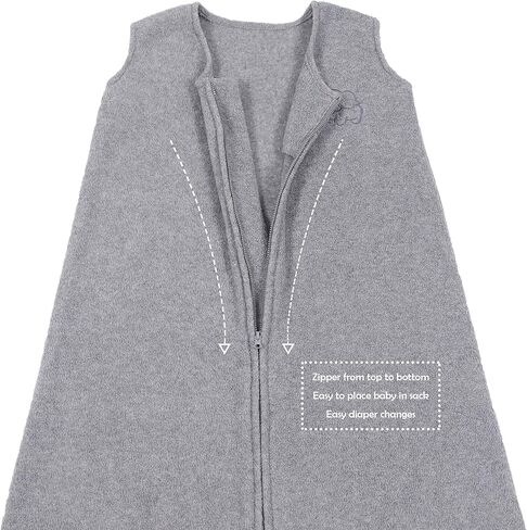 Belsden Micro-Fleece Baby Wearable Blanket 18-24M, Ultra Soft Cozy Safe Baby Sleep Bag and Sack Tog 1, Fit Infants Baby Boys Girls, Black, X-Large in Kuwait