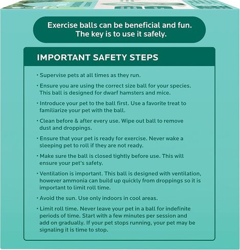 Oxbow Enriched Life Small Animal Toys - Fitness Ball Toy for Dwarf Hamsters & Mice (2 in 1 Fitness Ball) in Kuwait
