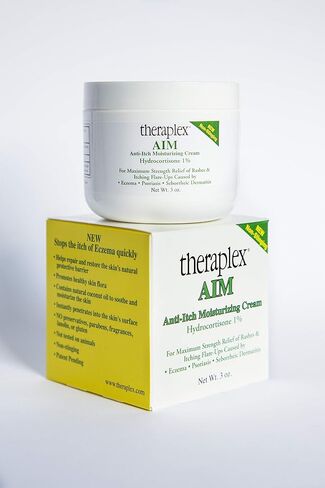 Theraplex AIM - كريم مرطب مضاد للحكة (3 أونصة) - غير لاذع، يخفف الحكة والطفح الجلدي والتوهج - يساعد على إصلاح واستعادة حاجز الحماية الطبيعي للبشرة in Saudi Arabia