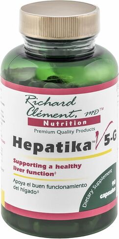 RICHARD CLEMENT MD NUTRITION Hepatika V5-G with L-Glutathione Dietary Supplement for Liver Cleanse Detox & Repair Liver Support Supplement - Milk Thistle Extracts for Digestive Health. 90 Capsule in Saudi Arabia