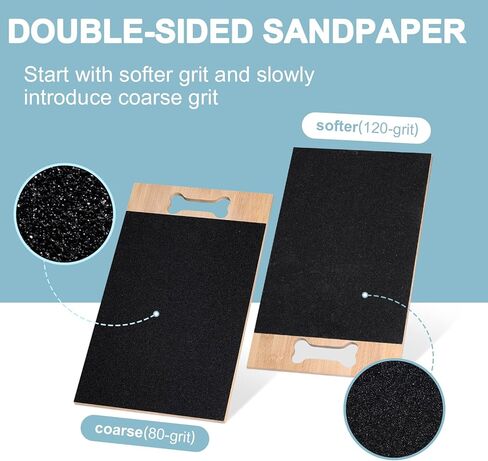 لوح خدش اظافر للكلاب الصغيرة والمتوسطة من رونسونج، لوح مبرد اظافر قدم للكلاب الصغيرة والمتوسطة، لوح صنفرة مزدوج الجوانب، 15 انش × 8.7 انش in Kuwait