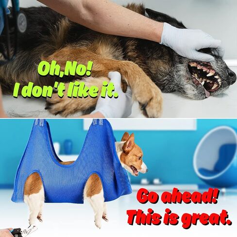 حزام أرجوحة للعناية بالحيوانات الأليفة من NetCan مع مقصات أظافر/مشذب أظافر، ومبرد أظافر، ومشط، وحقيبة أرجوحة قابلة للتنفس للكلاب، ومساعد للعناية بالكلاب لتشذيب/قص الأظافر (كبير جدًا جدًا) in Kuwait