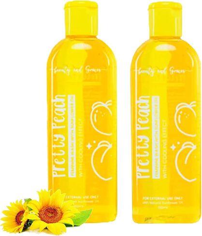 KXC Pretty Peach Feminine Wash, Pretty Peach Feminine Wash With Sunflower Oil And Cooling Effect For Women (2pcs) in Kuwait