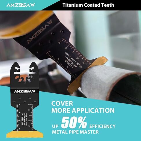 AMZBSAW 110 قطعة مجموعة شفرات أداة متأرجحة، مجموعات أدوات متعددة سريعة الإصدار للبلاستيك الخشبي المعدني، شفرات منشار متأرجحة تناسب Bosch Dewalt Worx Milwaukee Ryobi in Saudi Arabia