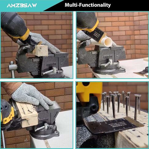 AMZBSAW 110 قطعة مجموعة شفرات أداة متأرجحة، مجموعات أدوات متعددة سريعة الإصدار للبلاستيك الخشبي المعدني، شفرات منشار متأرجحة تناسب Bosch Dewalt Worx Milwaukee Ryobi in Saudi Arabia