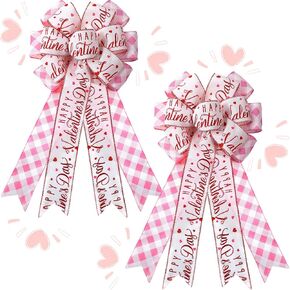 قطعتان من فيونكات اكليل الزهور الكبيرة لتزيين عيد الحب والمنزل وحفلات الزفاف وعيد الحب وعيد القديس باتريك والحرف اليدوية التي تصنعها بنفسك (انماط رومانسية) in Kuwait