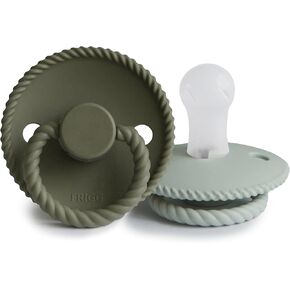 Frigg Rope SilkySoft Silicone Baby Pacifier | Made in Denmark | BPA-Free (Blush/Cream, 0-6 Months) in Kuwait