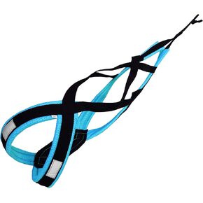 Dog Weight Pulling Harness, XBack for Canicross, Dog Sport, Bike Joring, Ski Joring, Sled Harness, Dog mushing, Dog Running Harness, Black Lightblue in Saudi Arabia