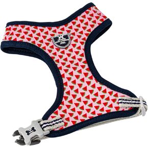 HUGO & HUDSON Soft No-Pull Dog Harness with Rear Clip - Over The Head No-Choke Padded Adjustable Vest Pet Harness for Small, Medium and Large Dog Breeds - Red Star - S