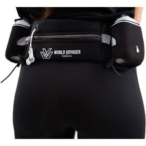 Premium Quality No Bounce Runners Hydration Belt With Reflectors, Smartphone Pocket & BPA free Water bottles in Kuwait