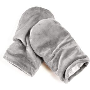 Mars Wellness Heated Microwavable Mitts - Herbal Hot/Cold Deep Penetrating Herbal Aromatherapy Therapy Mittens with Flaxseed and Herbs - Trigger Finger, Inflammation, Carpal Tunnel - Charcoal