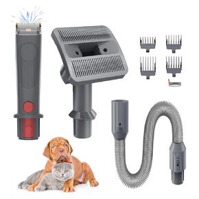 ZALBYUY Dog Grooming Vacuum Attachment Kit, Pet Grooming Tool Kit for Dyson  V7 V8, Conductive Hose, Comb, Limit Comb, Pet Dog Grooming Brush, Pet Hair Remover in Kuwait