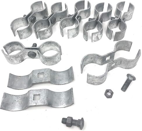 Chain Link Fence Saddle Clamps/Kennel Clamps 1-5/8" x 1-5/8" - (Set / 8 Pack) in Kuwait