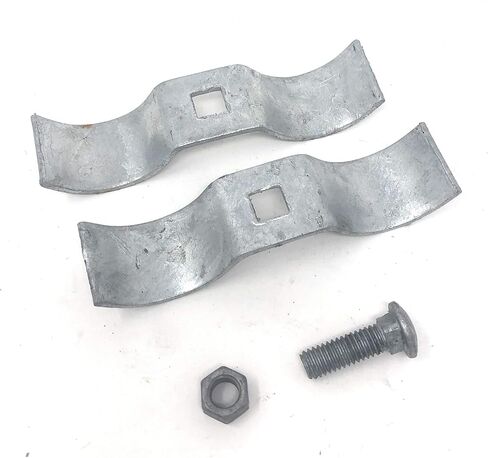 Chain Link Fence Saddle Clamps/Kennel Clamps 1-5/8" x 1-5/8" - (Set / 8 Pack) in Kuwait