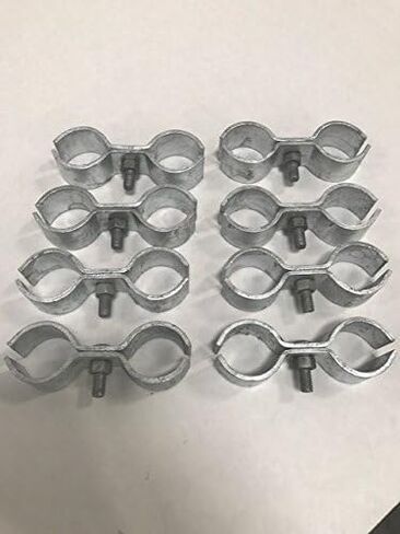 Chain Link Fence Saddle Clamps/Kennel Clamps 1-5/8" x 1-5/8" - (Set / 8 Pack) in Kuwait
