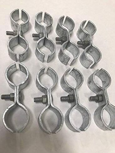 Chain Link Fence Saddle Clamps/Kennel Clamps 1-5/8" x 1-5/8" - (Set / 8 Pack) in Kuwait