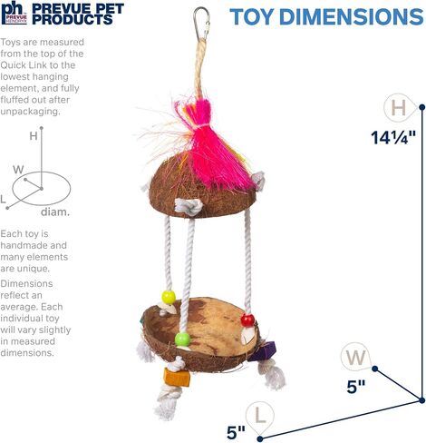 Prevue Pet Products Forage & Engage Tropical Teasers Tiki Hut Bird Toy 62188 in Saudi Arabia