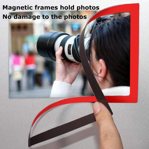 sooard Magnetic Photo Pocket Picture Frame,Holds 4 x 6 Inches Photos, 6 Pack,6 Color in Kuwait