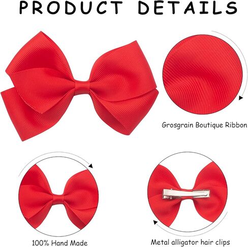 40 قطعة 4 انش مشابك ضفيرة على شكل دبابيس، مشابك شعر للبنات الصغيرات، اكسسوارات شعر للاطفال الصغار والبنات الصغار in Kuwait