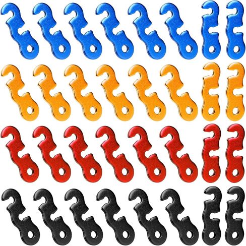 32 Pieces Aluminum Alloy Guyline Cord Adjusters Guyline Tensioner Tent Wind Rope Buckles Tent Rope Tensioners Paracord Tensioner for Tent Camping Hiking Backpacking Outdoor Activity in Saudi Arabia