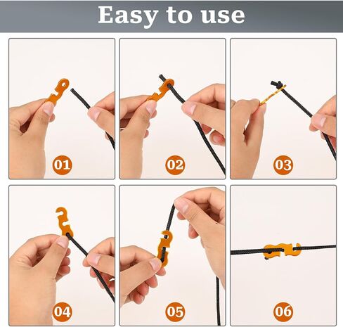 32 Pieces Aluminum Alloy Guyline Cord Adjusters Guyline Tensioner Tent Wind Rope Buckles Tent Rope Tensioners Paracord Tensioner for Tent Camping Hiking Backpacking Outdoor Activity in Saudi Arabia