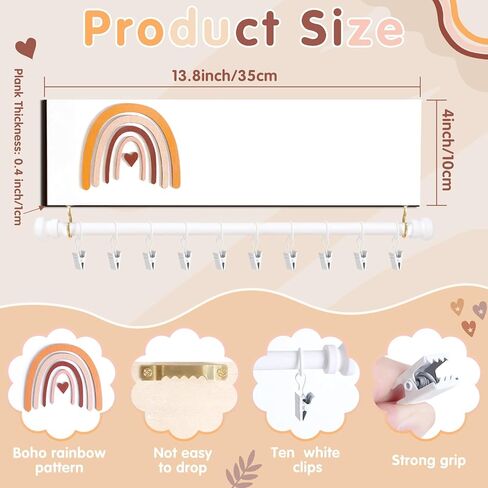 بوفي تاير حامل عصابة راس بتصميم بوهو بالوان قوس قزح، منظم عصابة راس للبنات الصغيرات، حامل فيونكة للشعر للفتيات الصغيرات، منظم تخزين اكسسوارات الشعر، ديكور محايد لغرفة الاطفال in Kuwait