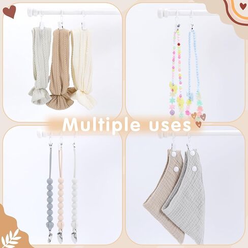 بوفي تاير حامل عصابة راس بتصميم بوهو بالوان قوس قزح، منظم عصابة راس للبنات الصغيرات، حامل فيونكة للشعر للفتيات الصغيرات، منظم تخزين اكسسوارات الشعر، ديكور محايد لغرفة الاطفال in Kuwait