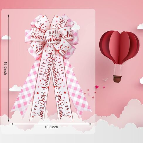 قطعتان من فيونكات اكليل الزهور الكبيرة لتزيين عيد الحب والمنزل وحفلات الزفاف وعيد الحب وعيد القديس باتريك والحرف اليدوية التي تصنعها بنفسك (انماط رومانسية) in Kuwait