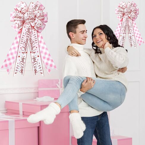 قطعتان من فيونكات اكليل الزهور الكبيرة لتزيين عيد الحب والمنزل وحفلات الزفاف وعيد الحب وعيد القديس باتريك والحرف اليدوية التي تصنعها بنفسك (انماط رومانسية) in Kuwait