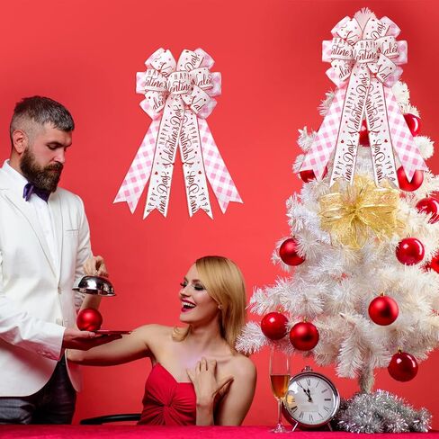 قطعتان من فيونكات اكليل الزهور الكبيرة لتزيين عيد الحب والمنزل وحفلات الزفاف وعيد الحب وعيد القديس باتريك والحرف اليدوية التي تصنعها بنفسك (انماط رومانسية) in Kuwait