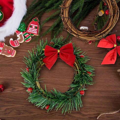 Grapevine Wreath Set, Marrywindix 16 Pieces Natural Vine Branch Wreath Christmas DIY Rattan Wreath Garland for Christmas Holiday Craft Wedding Decor (3 in.) in Saudi Arabia
