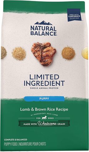 Natural Balance Limited Ingredient Puppy Dry Dog Food with Healthy Grains, Lamb & Brown Rice Recipe, 24 Pound (Pack of 1) in Kuwait